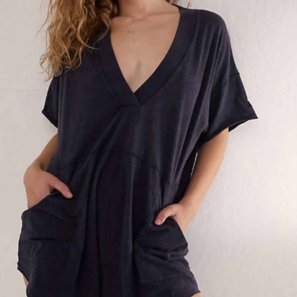 Intimately Free People Why Not Romper In Black, Size Small